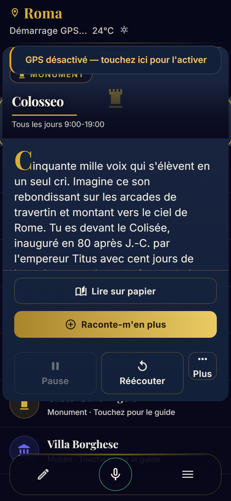 Chaque lieu devient une histoire — et si vous en voulez plus, il suffit de demander.