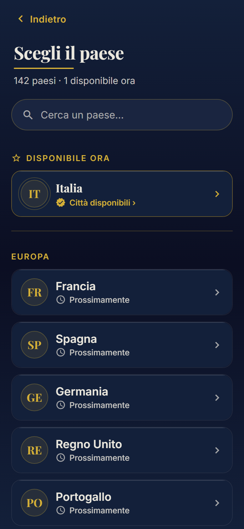 142 paesi in catalogo: si parte dall'Italia, il mondo sta arrivando.